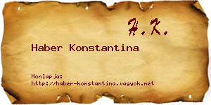 Haber Konstantina névjegykártya